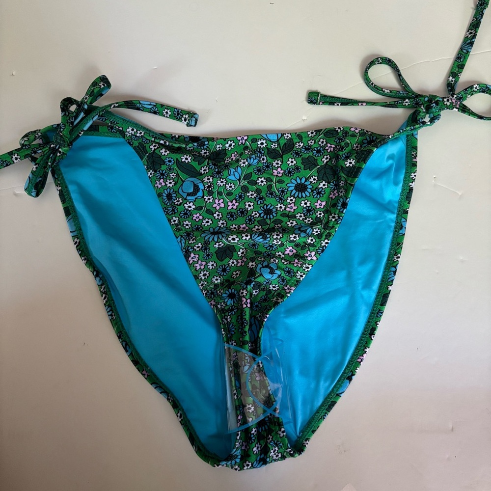 NWT ASOS Flower Patterned Bikini Bottom with side ties